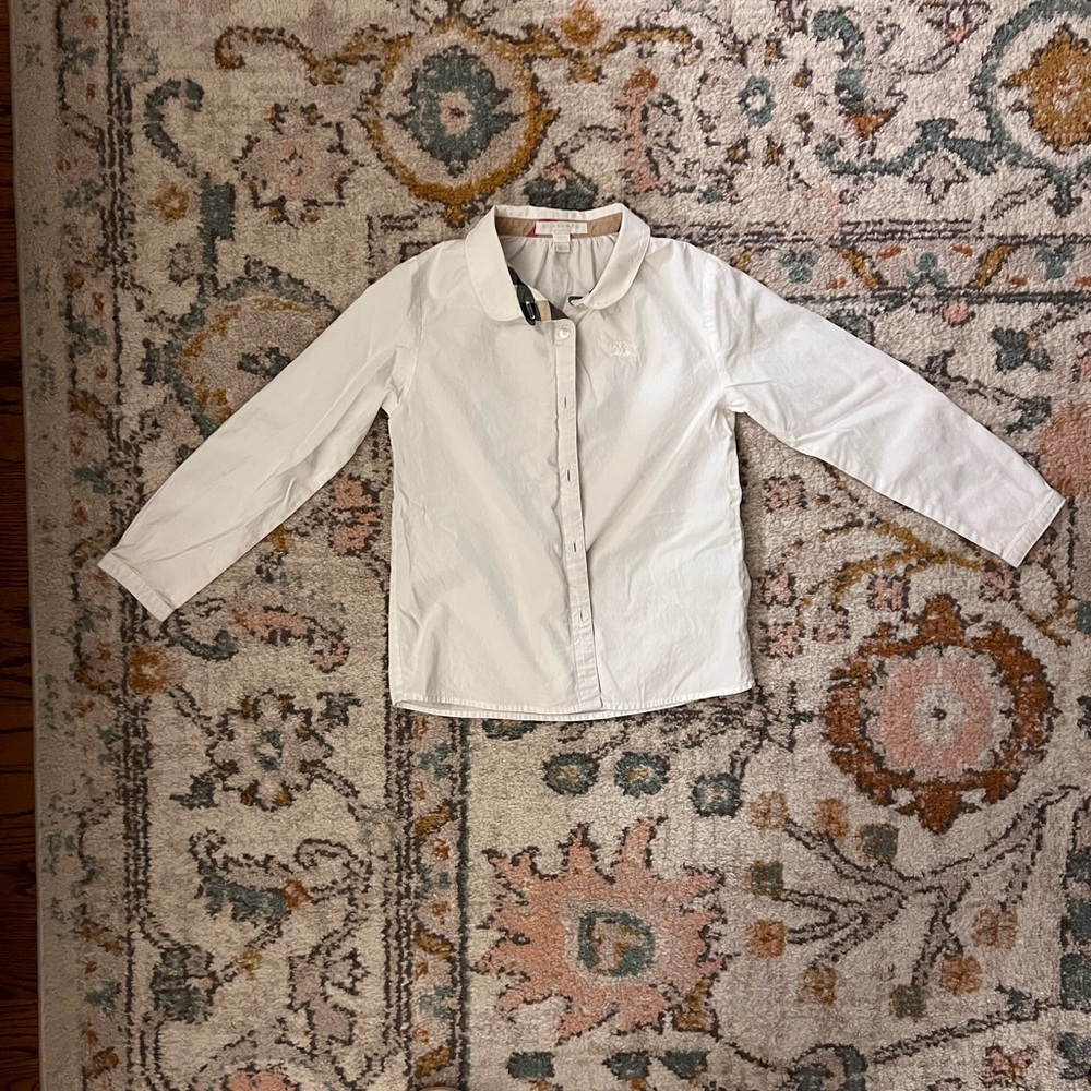 Burberry 8Y white button up shirt